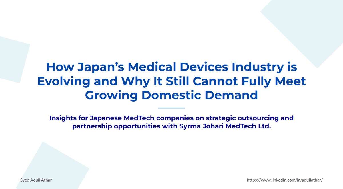 How Japan’s Medical Devices Industry is Evolving and Why It Still Cannot Fully Meet Growing Domestic Demand